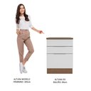 Ver imagem 5 de Balcão Madesa Stella 60 cm 3 Gavetas Rustic/Branco