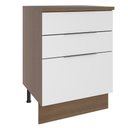 Ver imagem 1 de Balcão Madesa Stella 60 cm 3 Gavetas Rustic/Branco