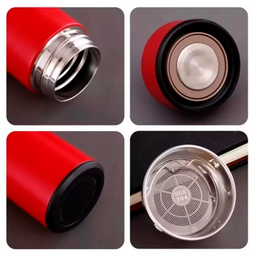 GARRAFA TÉRMICA INTELIGENTE COM INDICADOR E SENSOR DE TEMPERATURA LED:Únissex/Único/Vermelho - 3