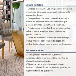 Conjunto Sala de Jantar Mesa Classic Tampo de Vidro 4 Cadeiras Vitória  - 14