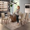Conjunto Sala de Jantar Mesa Tampo de Vidro 6 Cadeiras Classic - 9