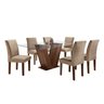 Conjunto Sala de Jantar Mesa Tampo de Vidro 6 Cadeiras Classic - 10