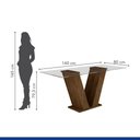 Ver imagem 7 de Conjunto Sala de Jantar Mesa Tampo de Vidro 6 Cadeiras Classic
