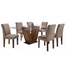 Conjunto Sala de Jantar Mesa Tampo de Vidro 6 Cadeiras Classic Cel Móveis - 2