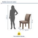 Ver imagem 4 de Conjunto Sala de Jantar Mesa Tampo de Vidro 6 Cadeiras Classic Cel Móveis