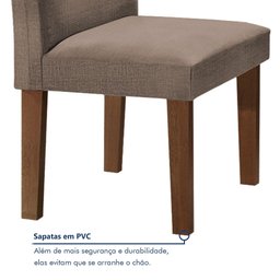 Conjunto Sala de Jantar Mesa Tampo de Vidro 6 Cadeiras Classic Cel Móveis - 13 Conjunto Sala de Jantar Mesa Tampo de Vidro 6 Cadeiras Classic Cel Móveis - 13