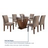 Conjunto Sala de Jantar Mesa Tampo de Vidro 6 Cadeiras Classic Cel Móveis - 7