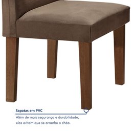 Conjunto Sala de Jantar Mesa Tampo de Vidro 6 Cadeiras Classic  - 7