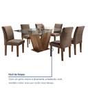 Ver mais imagens de Conjunto Sala de Jantar Mesa Tampo de Vidro 6 Cadeiras Classic