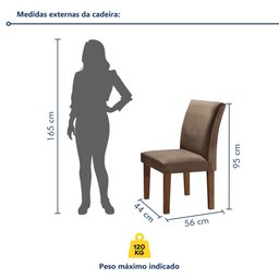 Conjunto Sala de Jantar Mesa Tampo de Vidro 6 Cadeiras Classic - 10 Conjunto Sala de Jantar Mesa Tampo de Vidro 6 Cadeiras Classic - 10