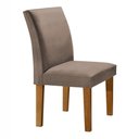 Ver imagem 6 de Conjunto Sala de Jantar Mesa 6 Cadeiras Tampo de Vidro Classic Cinamomo/Off White/Bege Escuro