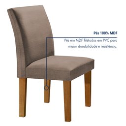 Conjunto Sala de Jantar Mesa Tampo de Vidro 6 Cadeiras Classic  - 11
