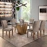 Conjunto Sala de Jantar Mesa Tampo de Vidro 6 Cadeiras Classic - 1