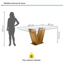 Ver imagem 3 de Conjunto Sala de Jantar Mesa Tampo de Vidro 6 Cadeiras Classic