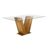 Conjunto Sala de Jantar Mesa Tampo de Vidro 6 Cadeiras Classic - 11