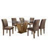 Conjunto Sala de Jantar Mesa Tampo de Vidro 6 Cadeiras Classic - 14