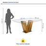 Conjunto Sala de Jantar Mesa Tampo de Vidro 6 Cadeiras Classic - 9