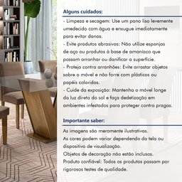 Conjunto Sala de Jantar Mesa Tampo de Vidro 6 Cadeiras Classic  - 13