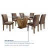 Conjunto Sala de Jantar Mesa Tampo de Vidro 6 Cadeiras Classic - 8