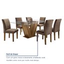 Ver mais imagens de Conjunto Sala de Jantar Mesa Tampo de Vidro 6 Cadeiras Classic