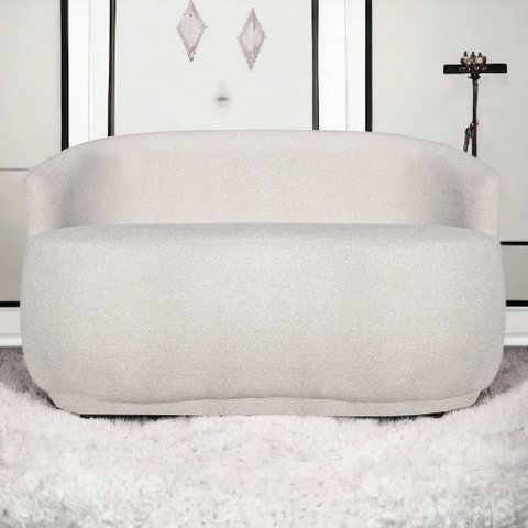 Sofá Orgânico 2 Lugares Bouclê Luxo Bege