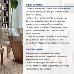 Conjunto Sala de Jantar Mesa Classic Tampo de Vidro 6 Cadeiras Vitória  - 13