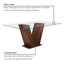 Ver imagem 7 de Conjunto Sala de Jantar Mesa Classic Tampo de Vidro 6 Cadeiras Vitória