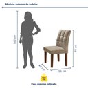 Ver imagem 4 de Conjunto Sala de Jantar Mesa Classic Tampo de Vidro 6 Cadeiras Vitória