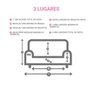 Capa Para Sofa 3 Lugares Super Resistentes Carolina Gold Bege - 4