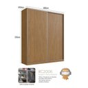 Ver imagem 2 de Guarda-Roupa Casal 2 Portas de Correr 3 Gavetas MDF 235x200cm Nexo Marrom Freijó Natura