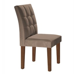 Conjunto Sala de Jantar Mesa Classic Tampo de Vidro 6 Cadeiras Vitória Cel Móveis - 6