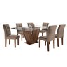 Conjunto Sala de Jantar Mesa Classic Tampo de Vidro 6 Cadeiras Vitória Cel Móveis - 2