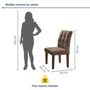 Ver imagem 6 de Conjunto Sala de Jantar Mesa Classic Tampo de Vidro 6 Cadeiras Vitória
