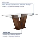 Ver mais imagens de Conjunto Sala de Jantar Mesa Classic Tampo de Vidro 6 Cadeiras Vitória