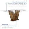 Conjunto Sala de Jantar Mesa Classic Tampo de Vidro 6 Cadeiras Vitória - 6