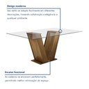 Ver imagem 7 de Conjunto Sala de Jantar Mesa Classic Tampo de Vidro 6 Cadeiras Vitória
