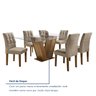 Conjunto Sala de Jantar Mesa Classic Tampo de Vidro 6 Cadeiras Vitória - 12