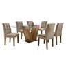 Conjunto Sala de Jantar Mesa Classic Tampo de Vidro 6 Cadeiras Vitória - 14