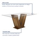 Ver mais imagens de Conjunto Sala de Jantar Mesa Classic Tampo de Vidro 6 Cadeiras Vitória