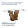 Conjunto Sala de Jantar Mesa Classic Tampo de Vidro 6 Cadeiras Vitória - 8