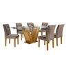 Conjunto Sala de Jantar Mesa Classic Tampo de Vidro 6 Cadeiras Vitória - 2