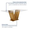 Conjunto Sala de Jantar Mesa Classic Tampo de Vidro 6 Cadeiras Vitória - 8