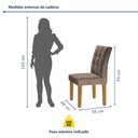 Ver imagem 4 de Conjunto Sala de Jantar Mesa Classic Tampo de Vidro 6 Cadeiras Vitória