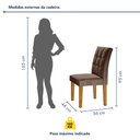 Ver imagem 4 de Conjunto Sala de Jantar Mesa Classic Tampo de Vidro 6 Cadeiras Vitória