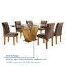 Conjunto Sala de Jantar Mesa Classic Tampo de Vidro 6 Cadeiras Vitória - 11