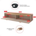 Ver imagem 5 de Rack Suspenso Home Estante Tv 42 Polegadas Bancada Pequena 2 Portas Multiuso Decoração Sala Quarto