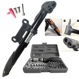 Mini Bomba de Encher Pneu Bico para Bicicleta + 41 Peças Chave - 2