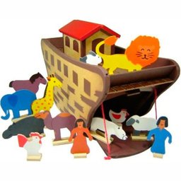 Arca de Noé com Animais Brinquedo de Madeira - 2
