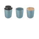 Ver imagem 1 de Kit para Banheiro em Cerâmica ou 3 Peças Linha Osaka - Azul Glacial