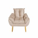 Ver imagem 4 de Kit 2 Poltronas Decorativa Estofada Sala Quarto Escritório Opala Madeira